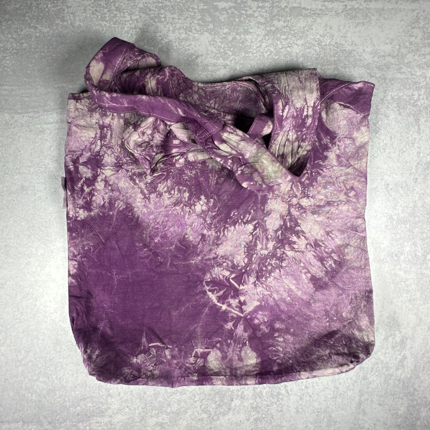 Purple Tie-dye Jumping Spider and Crystal Tote Bag - The Serpentry