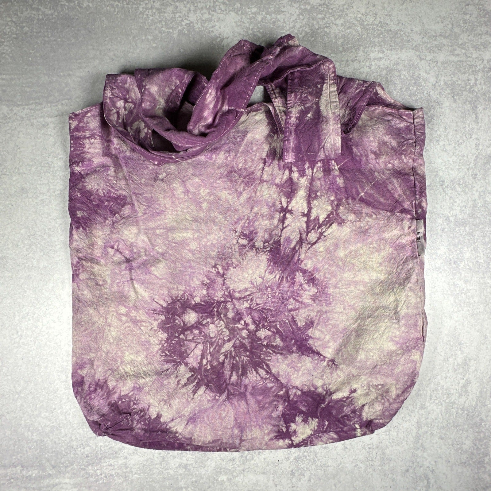 Purple Tie-dye JUMPing Spider and Mushroom Tote Bag - The Serpentry