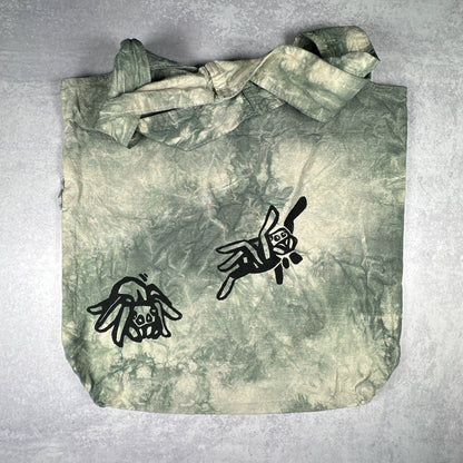 Grey Tie-dye JUMPing Spider Tote Bag - The Serpentry