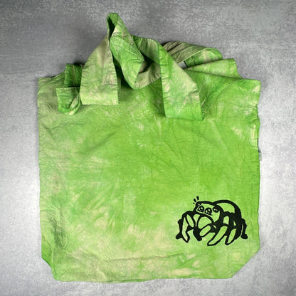 Neon Green Tie-dye Jumping Spider Tote Bag - The Serpentry