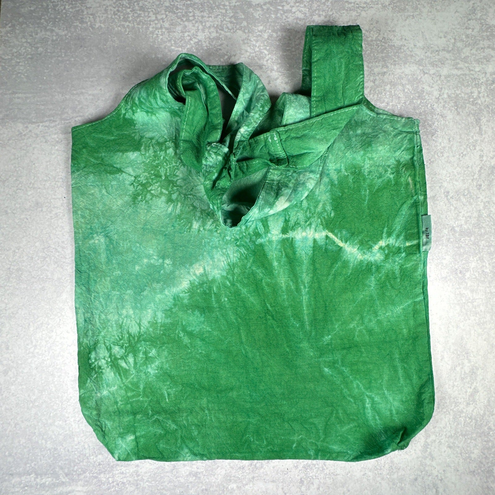 Green Tie-dye Monstera with Snail Tote Bag - The Serpentry