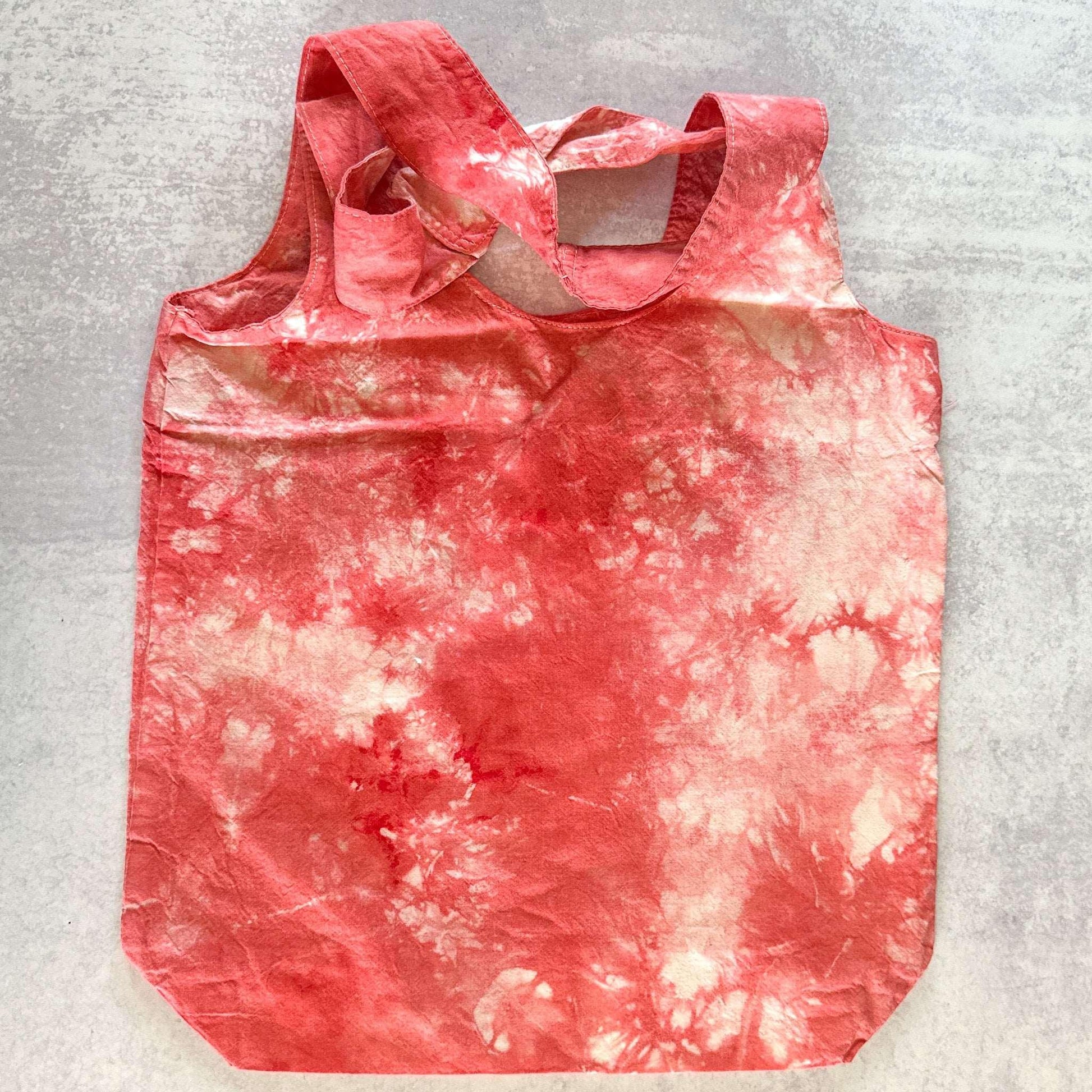 Coral Tie-dye Fox Tote Bag