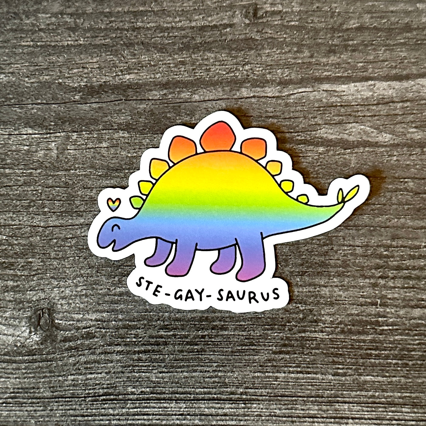 Ste-GAY-saurus | Pride Dinosaur Sticker - The Serpentry