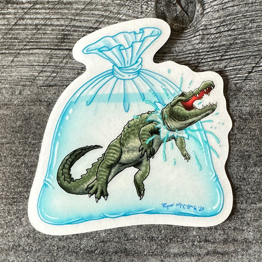 New Pet Alligator Sticker | Clear Sticker