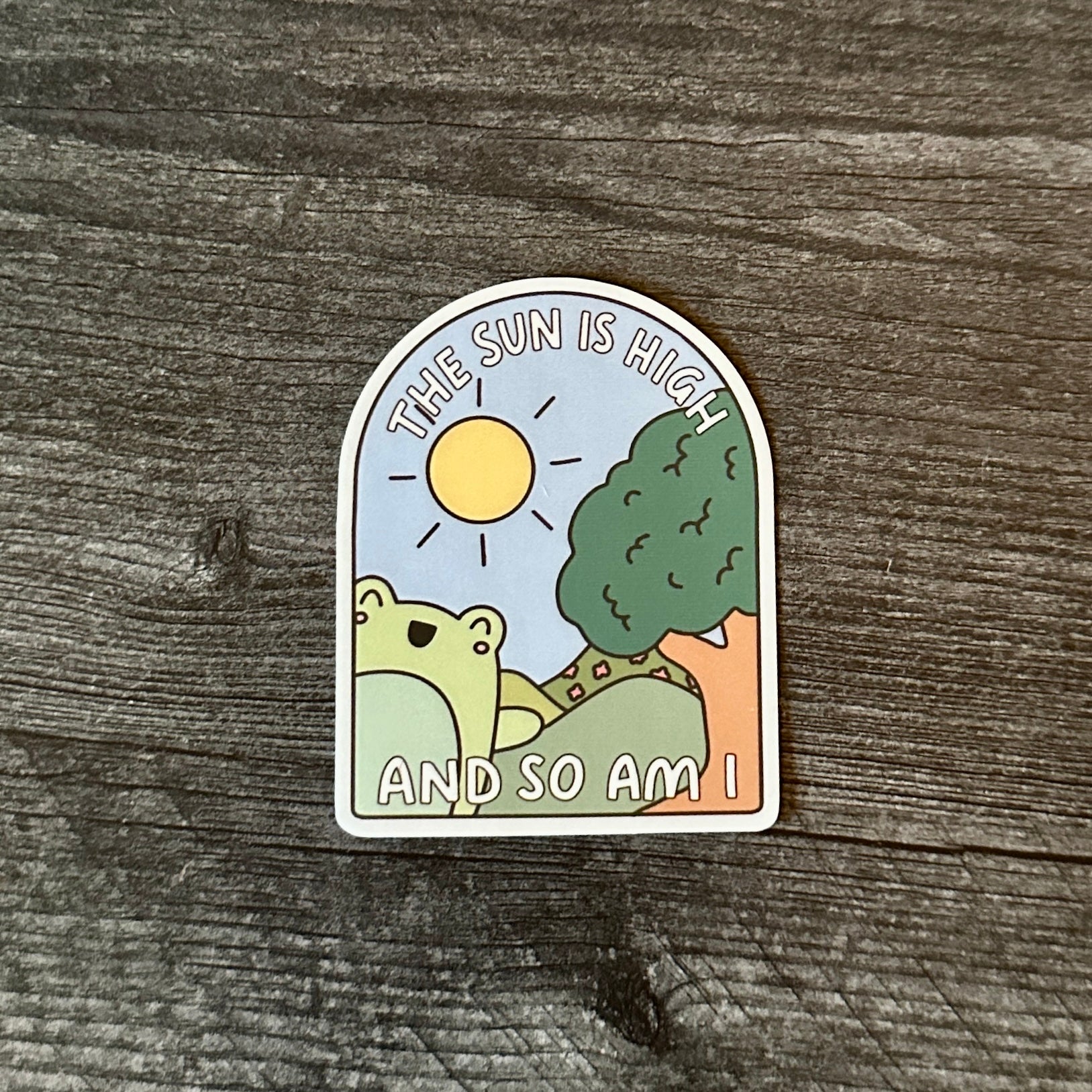 The Sun Is High and So Am I | Stoned Frog Sticker - The Serpentry