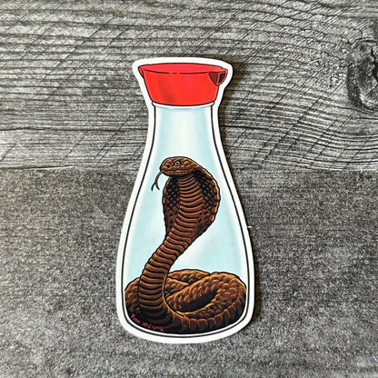 Soy Sauce Cobra Sticker | Holographic Snake Sticker - The Serpentry