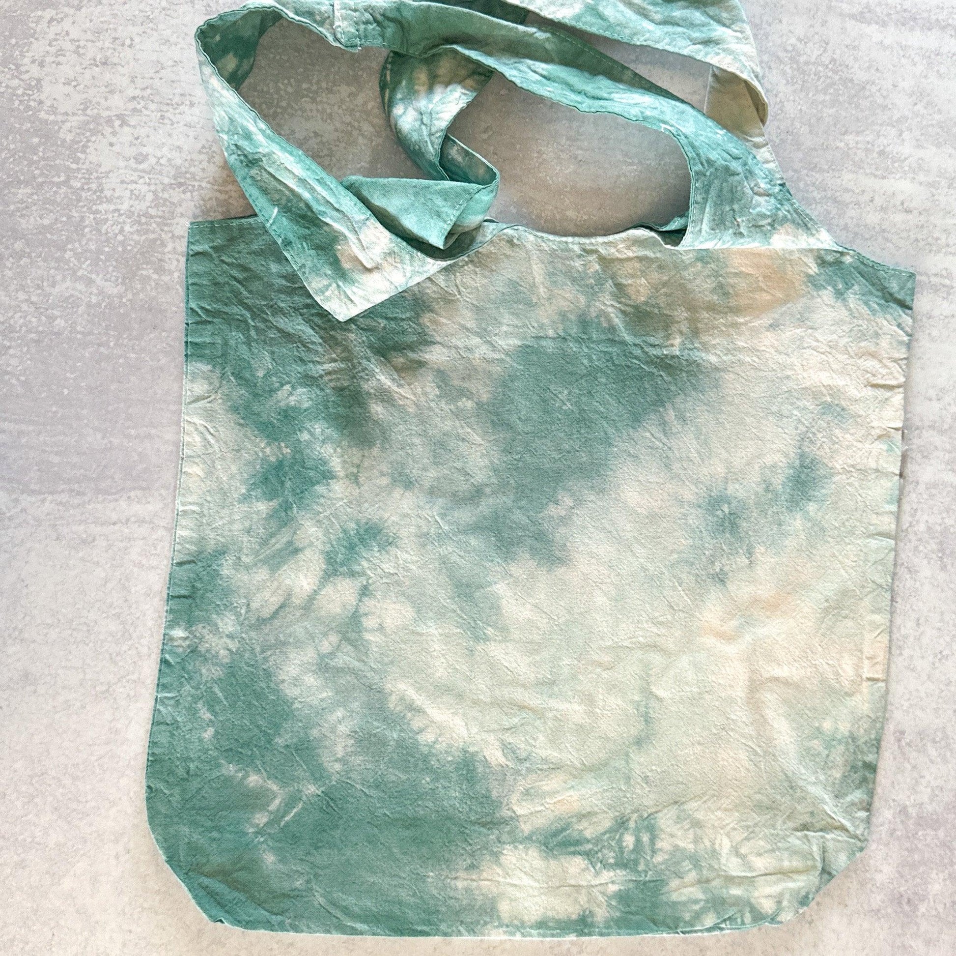 Teal Tie-dye Kenyan Sand Boa Tote Bag