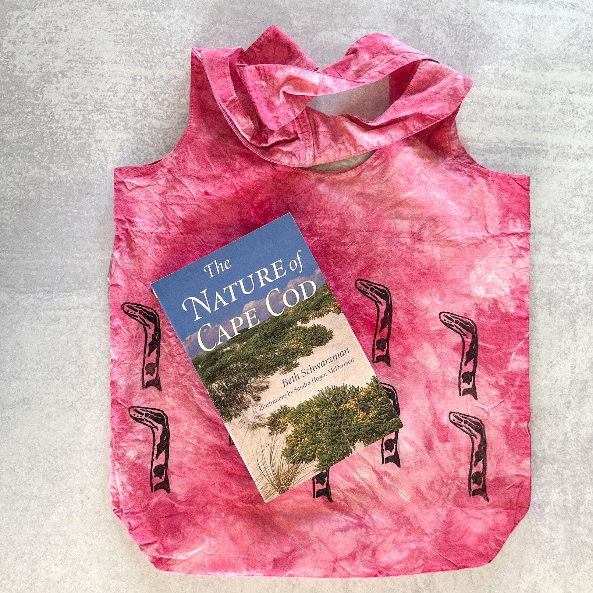 Red/Pink Tie-dye Periscoping Ball Python Tote Bag - The Serpentry